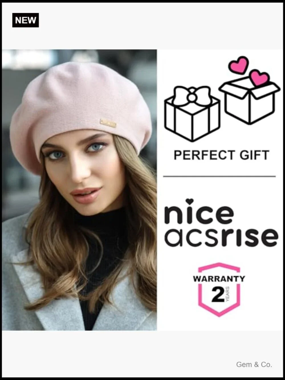 Lined Wool Angora Knit Beret - Cozy Winter French Paris Hat for Women